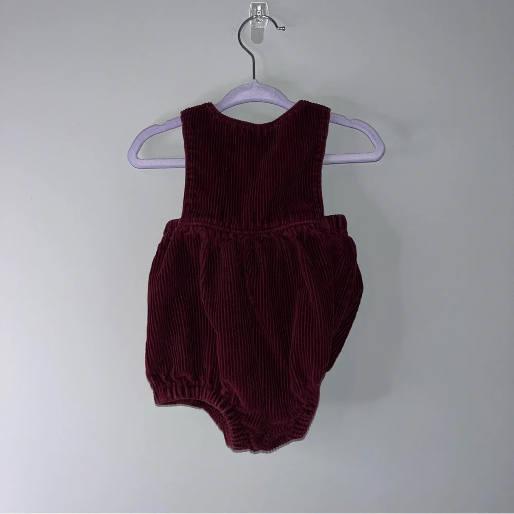 Old Navy Burgundy Corduroy One Piece Overalls
